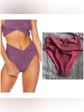 Beach Riot Zuri Bottom in Glitter Pink